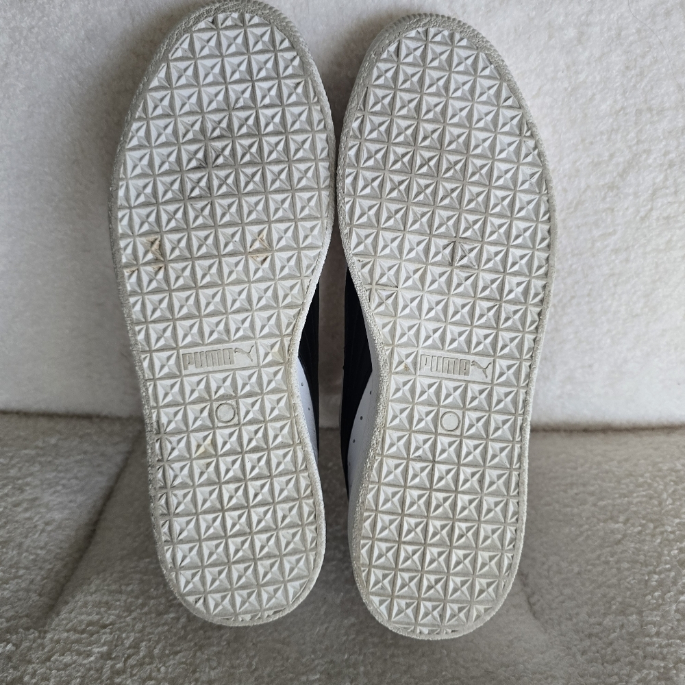 Puma Clyde Core, Gold Foil, Men's Black & White Sneakers SZ 10 - Picture 9 of 12